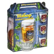 Набор подарочный За русскую охоту! (пивная кружка, 3 стопки)