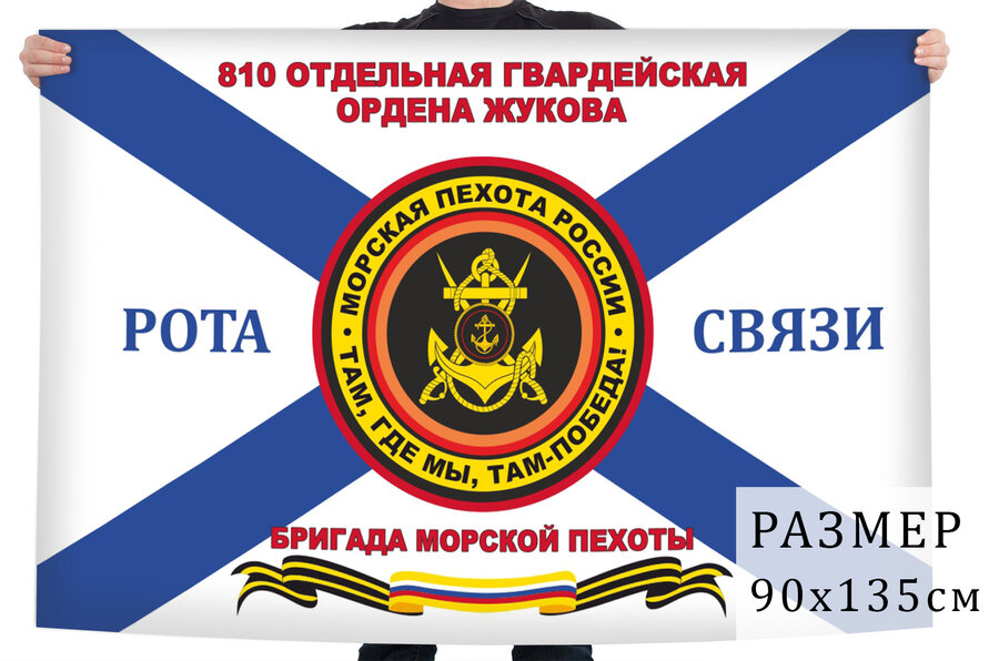 Флаг 810 отдельной Гвардейской бригады морской пехоты Ордена Жукова 
