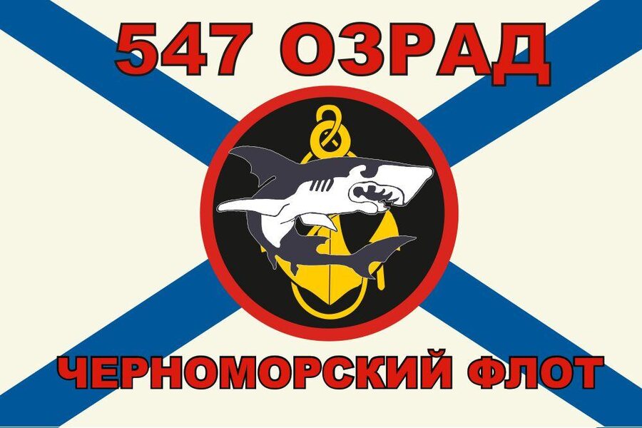 Флаг Морской пехоты 547 ОЗРАД Черноморский флот 90x135 большой
