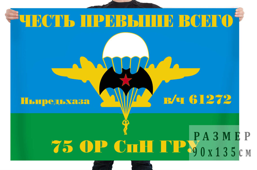 Флаг 75 ОРСпН ГРУ (ЮГВ, Ньиредьхаза)