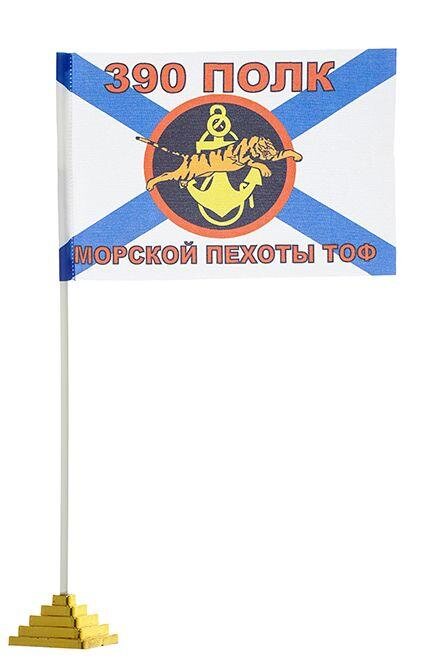 Настольный флажок 390-го полка Морской пехоты