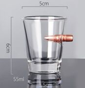 Водочная рюмка с пулей на удачу (55 мл)