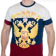 Футболка герб России Триколор