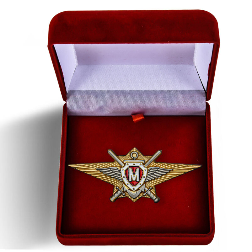 Знак в бархатистом футляре Росгвардии Классная квалификация Мастер