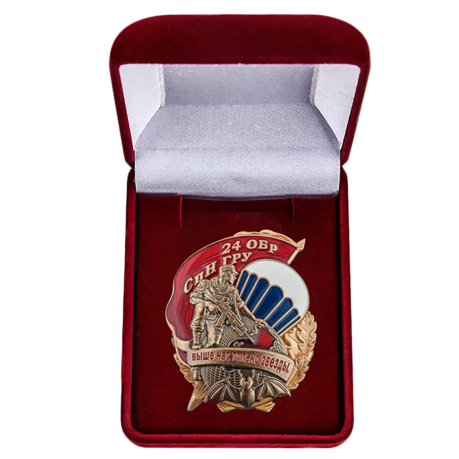 Знак в бархатистом футляре 24 ОБрСпН ГРУ