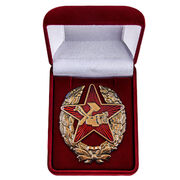 Копия Знака Красного командира РККА в бархатистом футляре