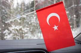 Флажок в машину с присоской Турции
