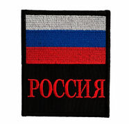 Шеврон Россия - на липучке 8x10 см