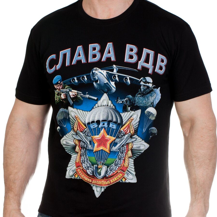Футболка Звезда ВДВ (Черная)