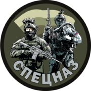 Полевой шеврон Спецназ (8х8см)
