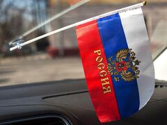 Флажок в машину с присоской РФ