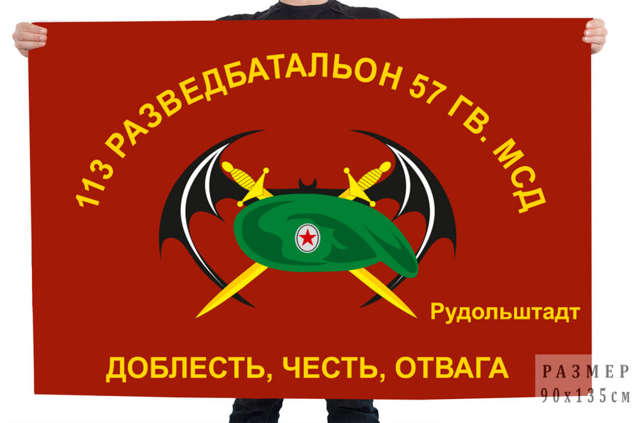 Флаг 113 ОРБ 57 Гв. МСД (ГСВГ, Рудольштадт)