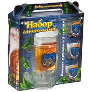 Набор подарочный За МЧС! (пивная кружка, 3 стопки)