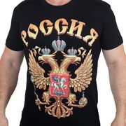 Футболка Герб России (Черная)