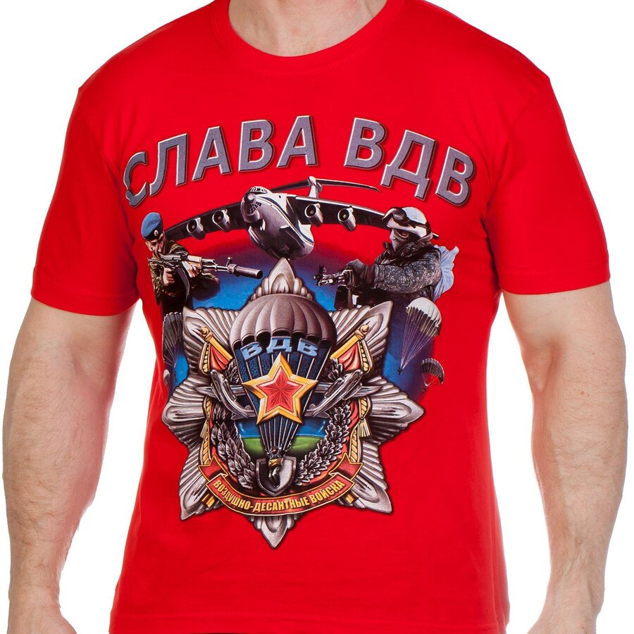 Футболка Звезда ВДВ (Красная)