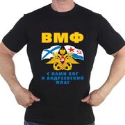 Футболка с символикой ВМФ (Черная)