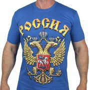 Футболка Герб России (Синяя)