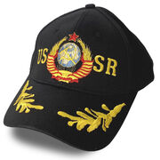 Мужская кепка с вышивкой USSR (Черная)