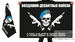Флаг ВДВ череп в голубом берете 2