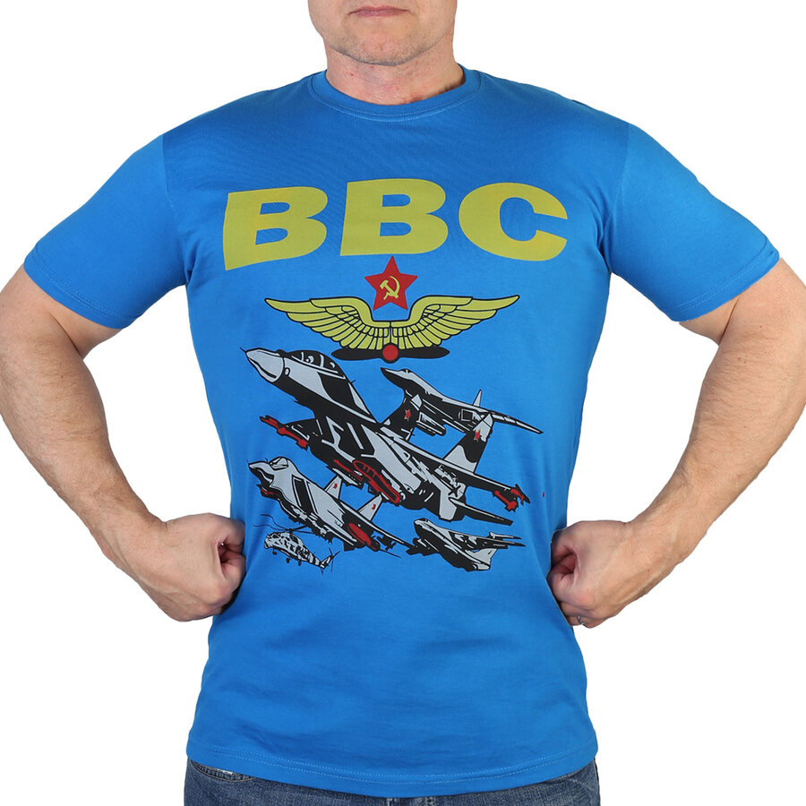 Футболка ВВС цвет неба и силы (Голубая)