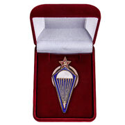 Знак Парашютист 1931 г. в бархатистом футляре копия