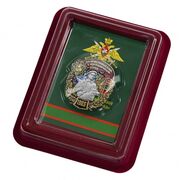Знак 129 Пржевальский пограничный отряд в наградной коробке с удостоверением в комплекте
