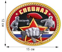 Автомобильная Наклейка Спецназ ВВ (12x15 см)
