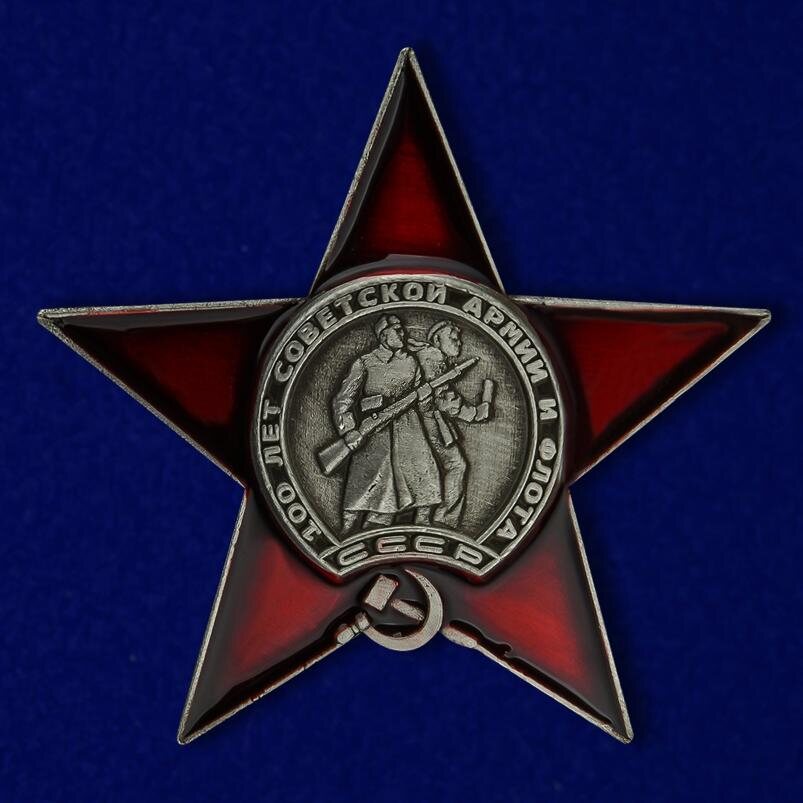Значок 100 лет Советской армии и флоту (Копия)