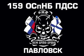 Флаг 159 ОСпНБ ПДСС Тихоокеанский флот 90x135 большой