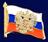 Значок Флаг России с гербом