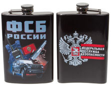 Карманная фляжка с принтом ФСБ России