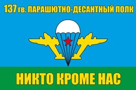 Флаг 137 гв. парашютно-десантный полк ВДВ 90x135 большой