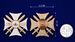 Знак Крест За службу на Кавказе (белый) в наградной коробке с удостоверением в комплекте 7