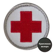 Шеврон Красный крест - на липучке 5x5 см
