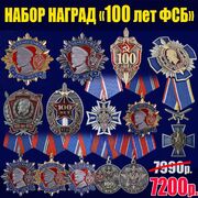 Комплект наград 100 лет ФСБ