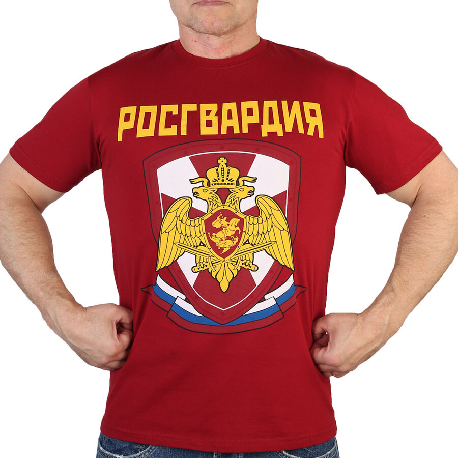 Футболка принт Росгвардия (Красная)