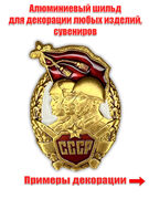 Декоративный шильд Вооруженные силы СССР (3,5x5,0 см)