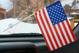 Флажок в машину с присоской США