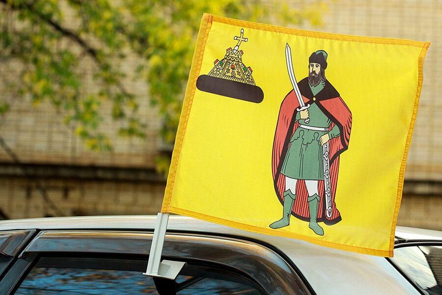 Флаг на машину с кронштейном Рязани