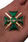 Знак в бархатистом футляре Крест За службу на Кавказе (зелёный) 10