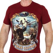 Футболка Охотник (Бордо)