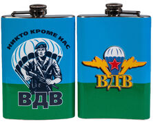 Карманная фляжка с эмблемой ВДВ