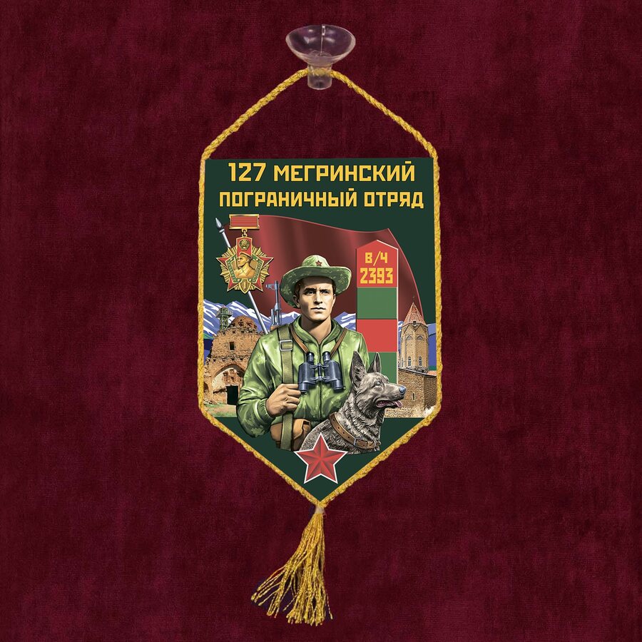 Вымпел 127 Мегринский пограничный отряд на присоске 