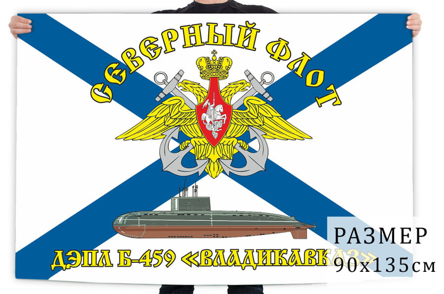Флаг ВМФ СФ ДЭПЛ Б-459 Владикавказ