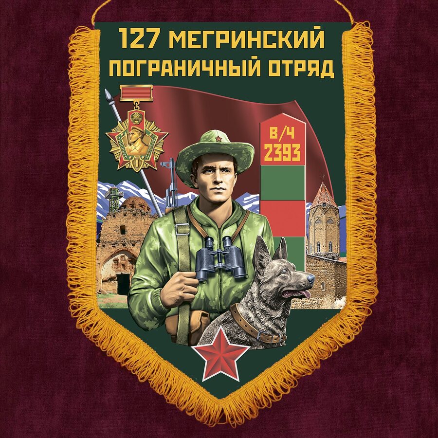 Военный вымпел 127 Мегринский пограничный отряд