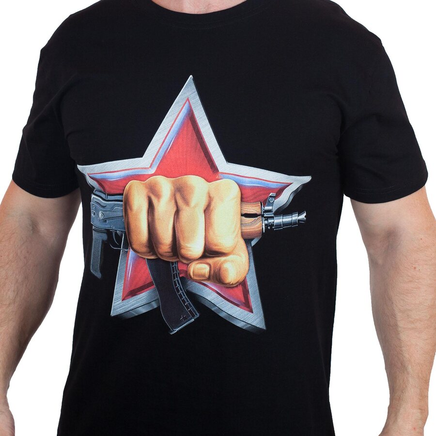 Футболка Знак спецназа Росгвардии (Черная)