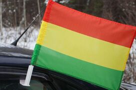 Флаг на машину с кронштейном Боливии
