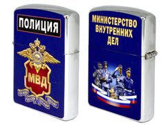 Зажигалка бензиновая двухсторонняя Полиция
