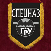 Военный вымпел черный спецназа ГРУ