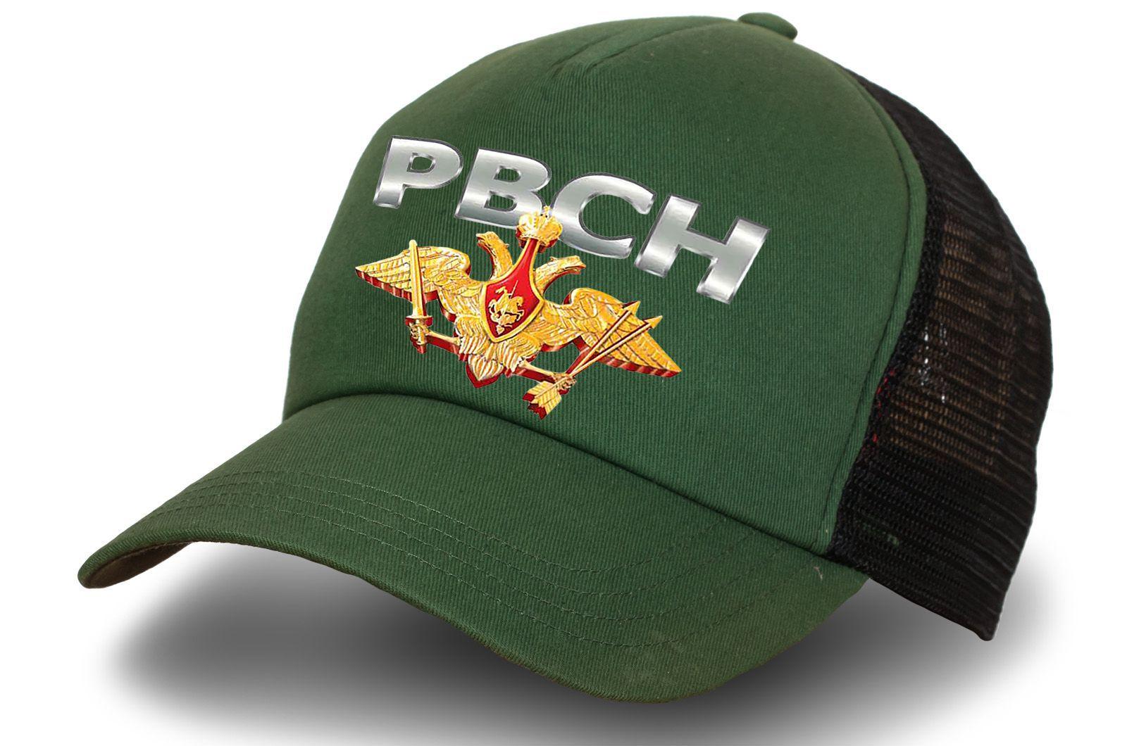 Военная кепка с гербом РВСН с сеткой (Зеленая)